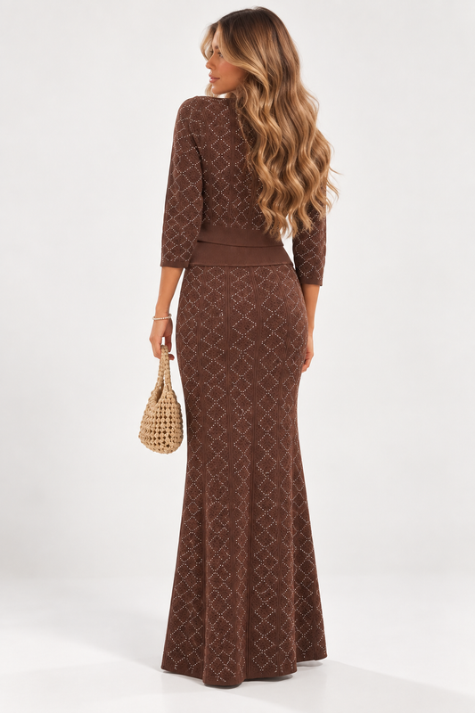 Maelle Chocolate Knit Set