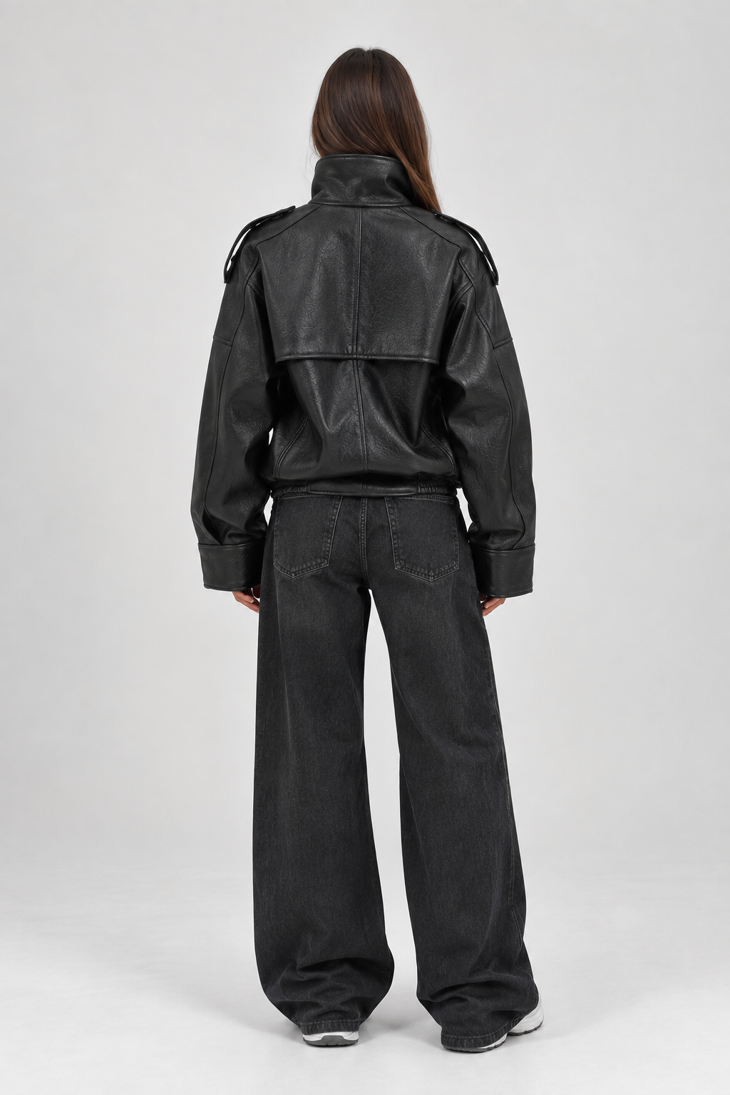 Vela Oversized Leather Jacket