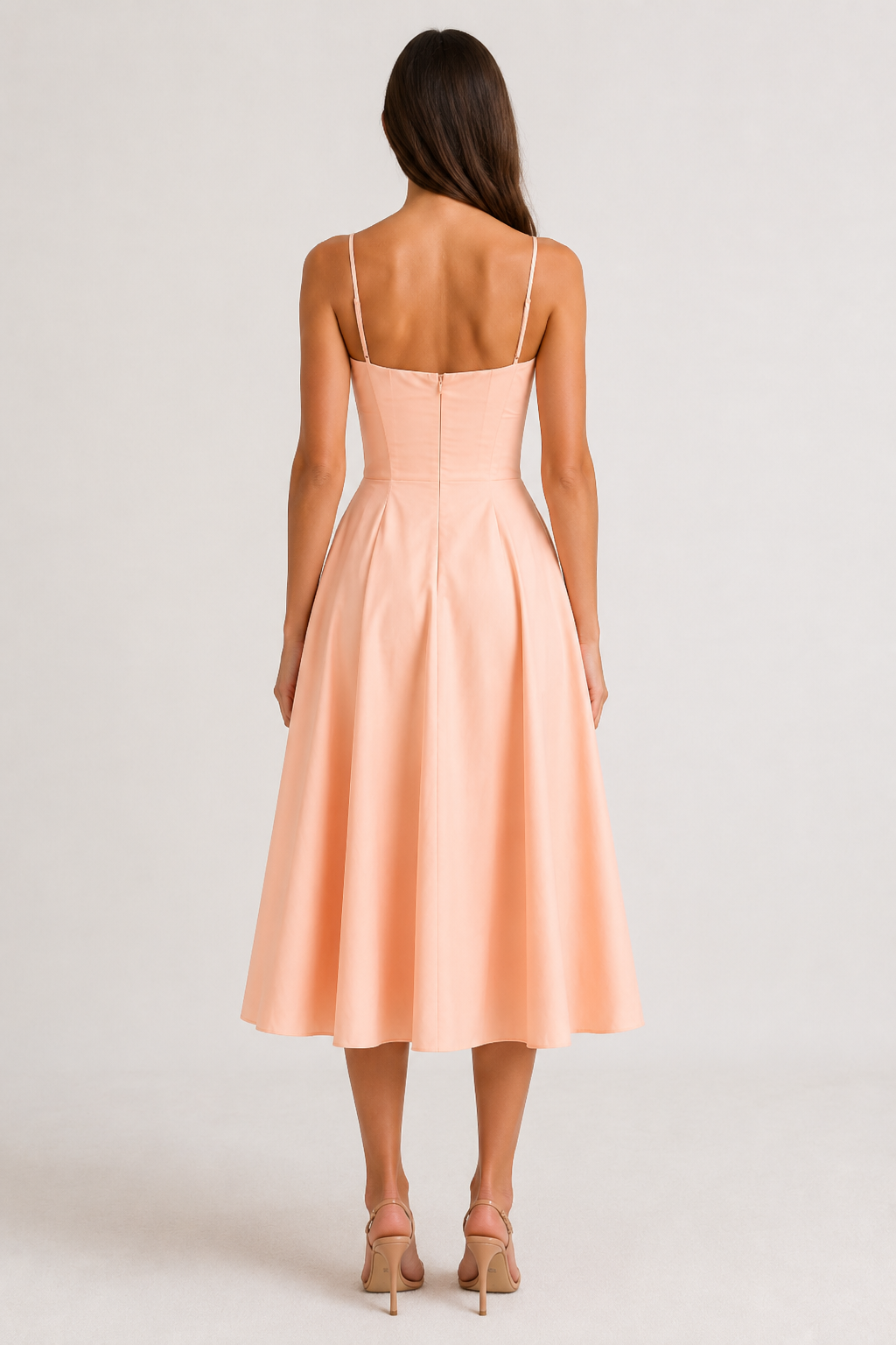 Alina Satin Midi Dress