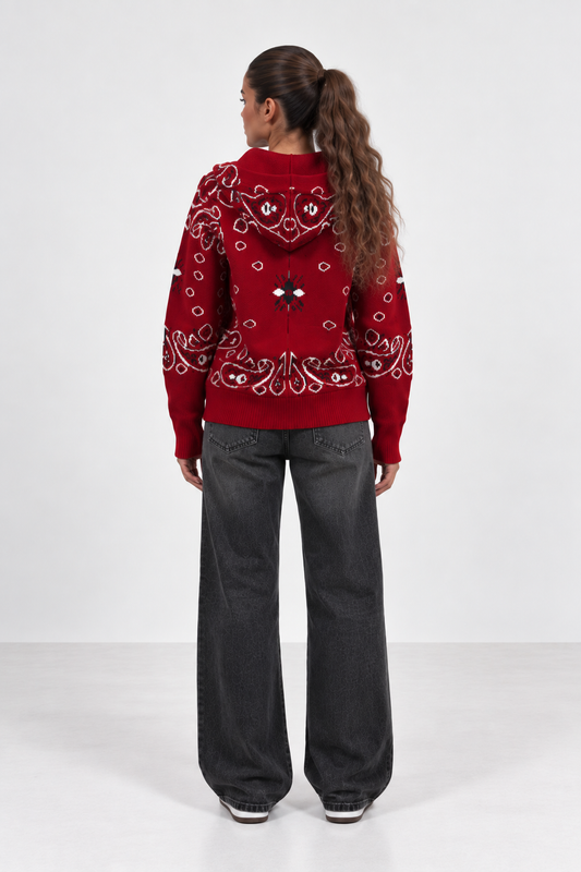 Aria Paisley Knit Jacket