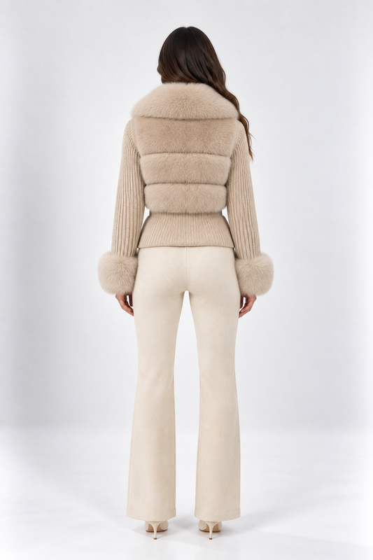 Leonie Fur Trim Cardigan