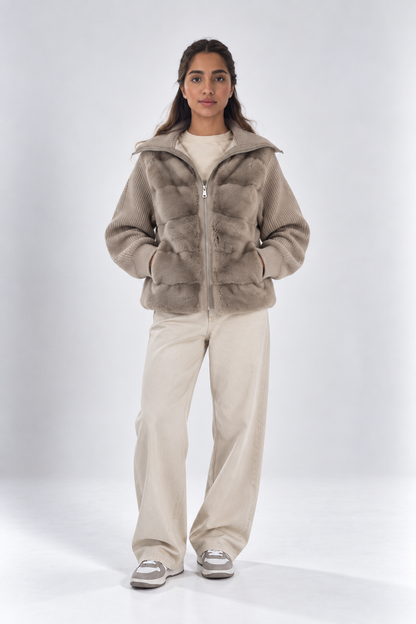 Alina Knit Fur Jacket