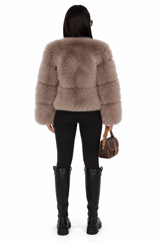 Seren Blush Luxe Fur Jacket