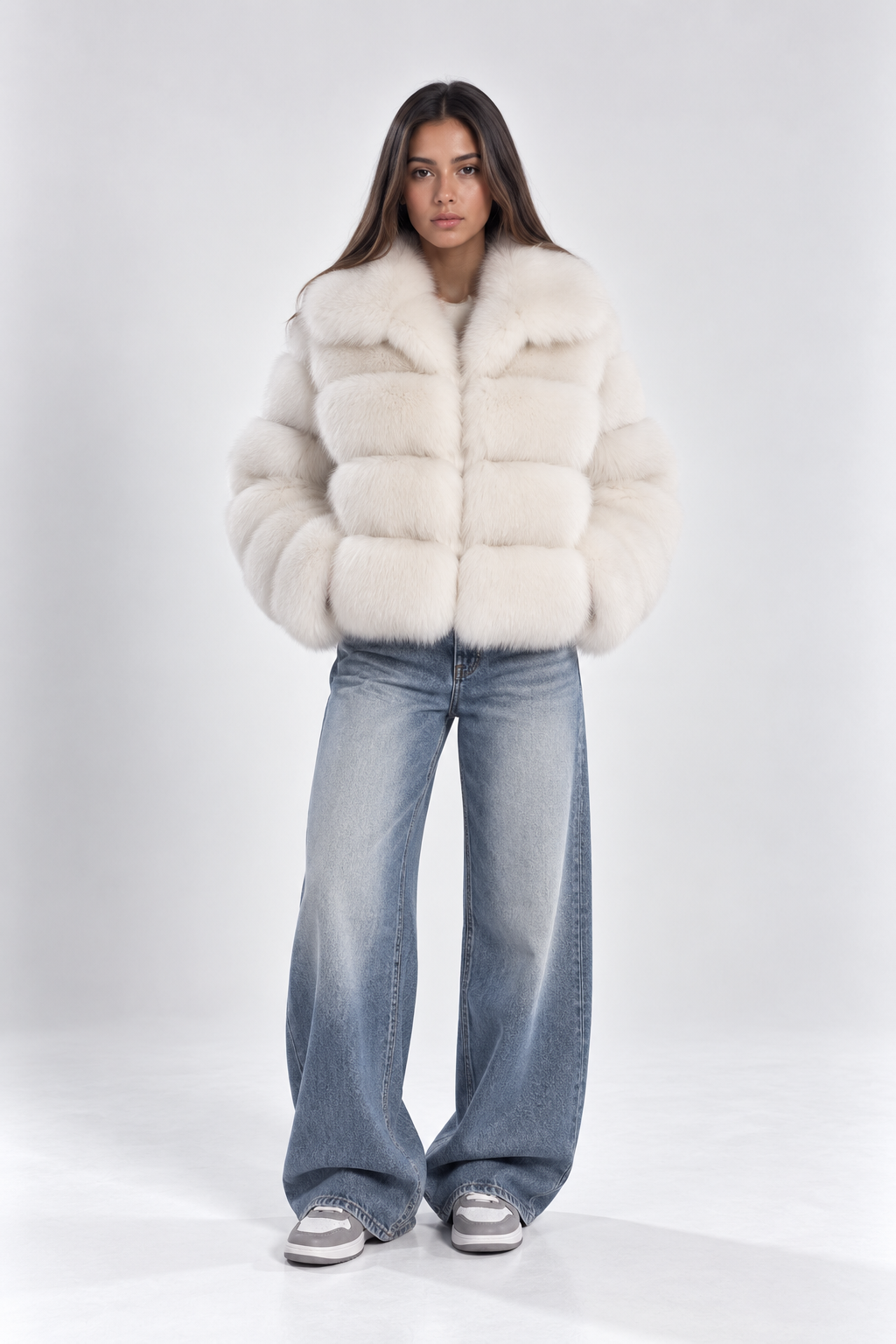Kaia Snow Faux Fur Jacket