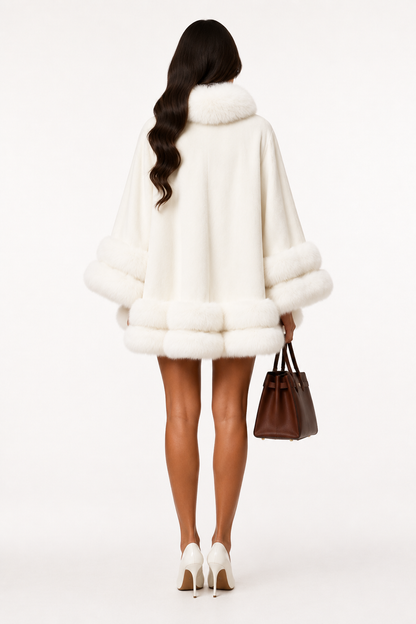 Elowen Faux Fur Cape