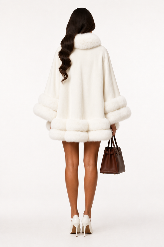 Elowen Faux Fur Cape