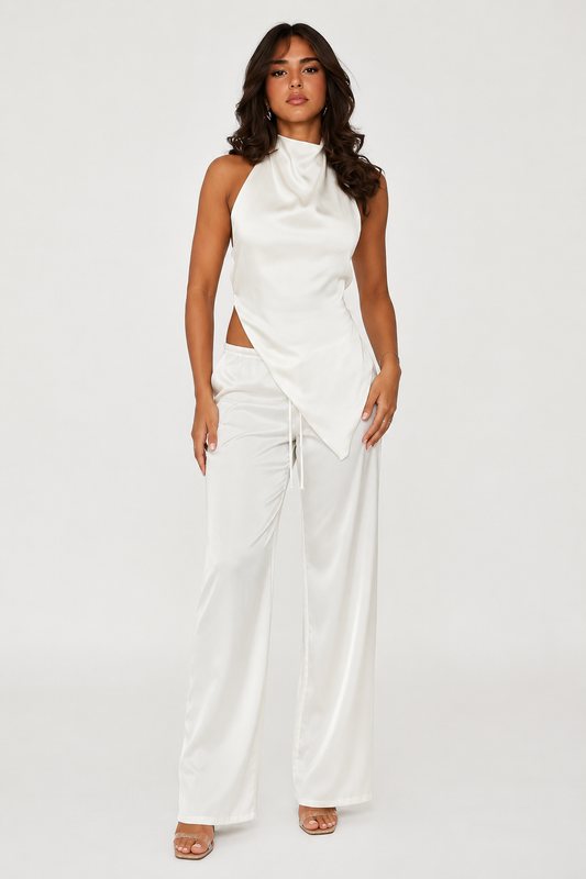 Elina Satin Two-Piece Set