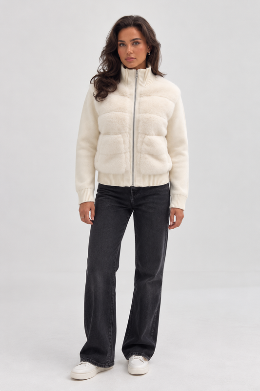 Mira Cream Fur Jacket