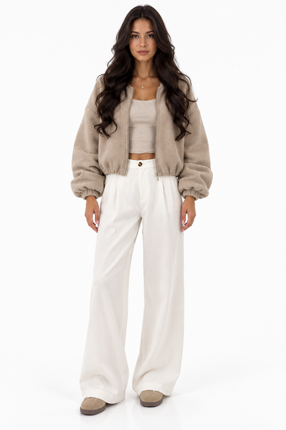 Malia Suede Bomber Jacket