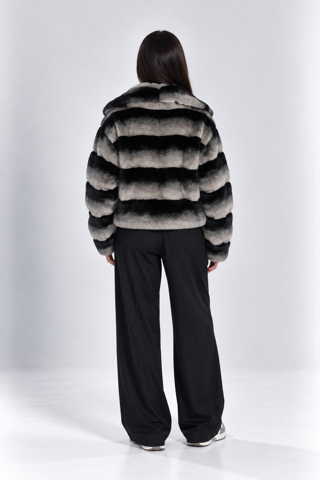 Celia Noir Frost Faux Fur Jacket