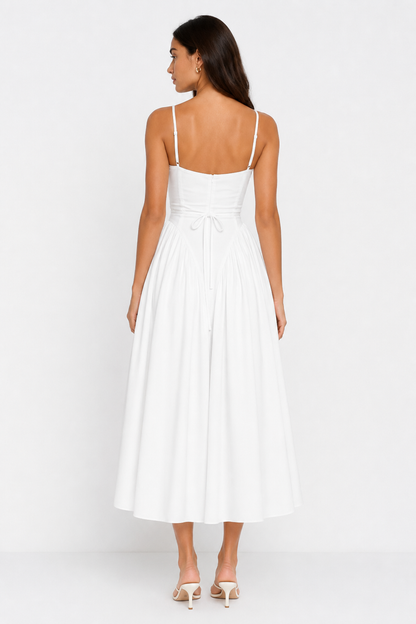 Soraya White Midi Dress