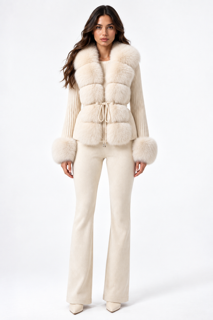 Leonie Fur Trim Cardigan