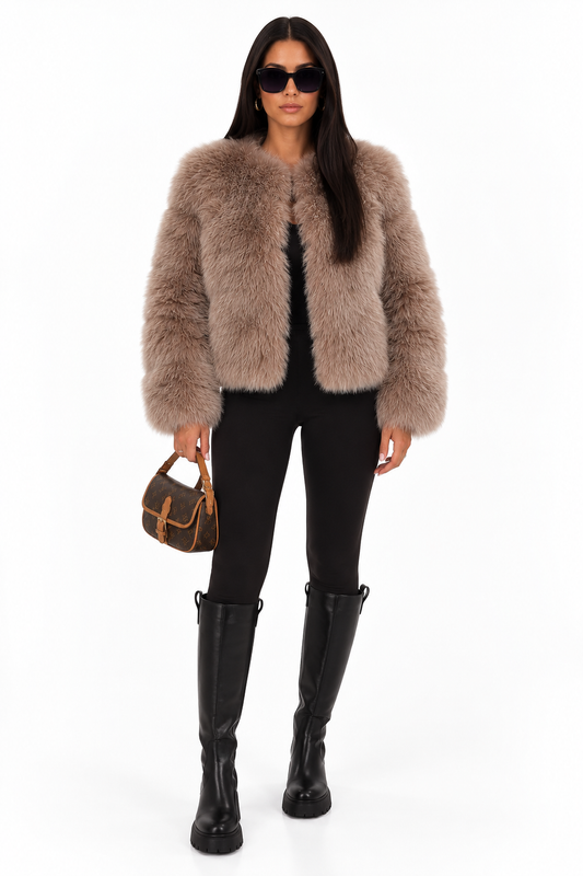Seren Blush Luxe Fur Jacket
