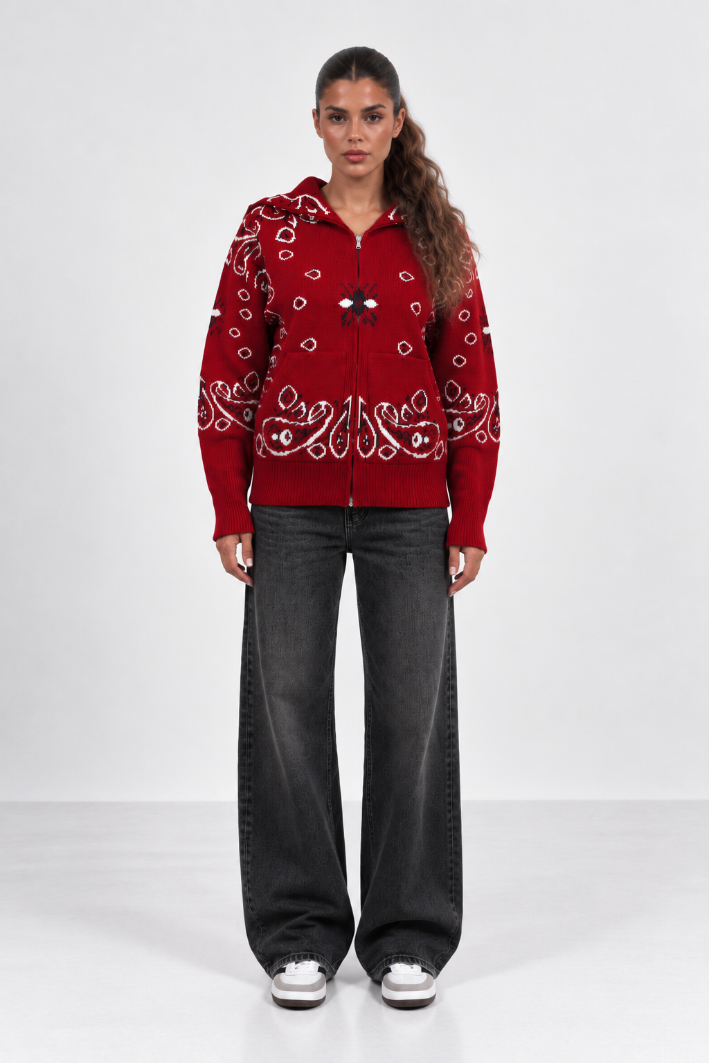 Aria Paisley Knit Jacket