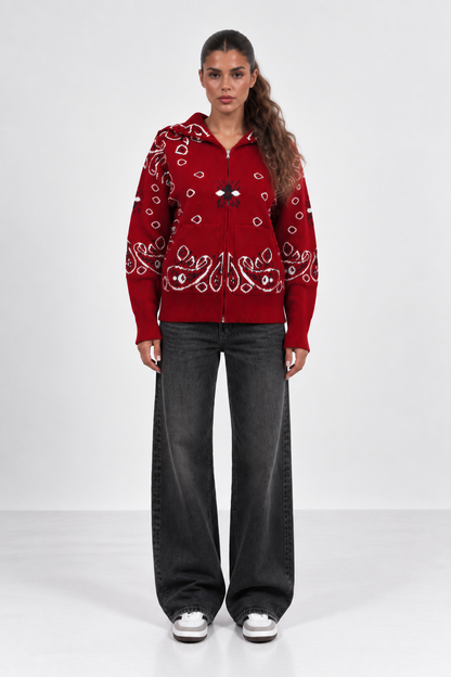 Aria Paisley Knit Jacket