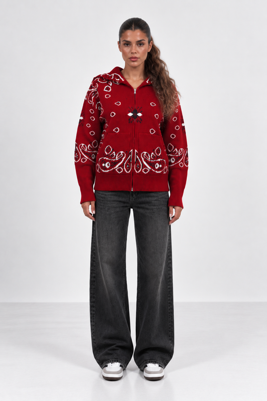 Aria Paisley Knit Jacket