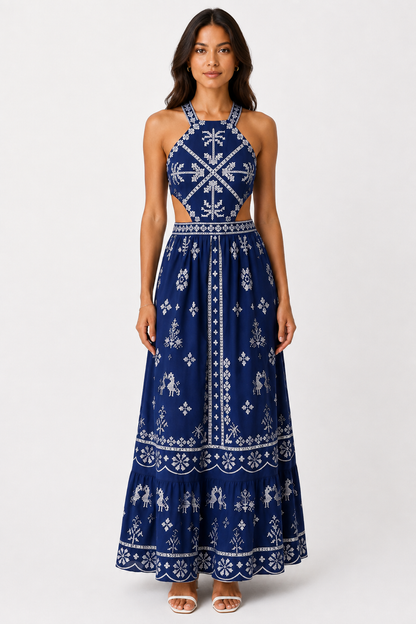 Zaria Blue Maxi Dress