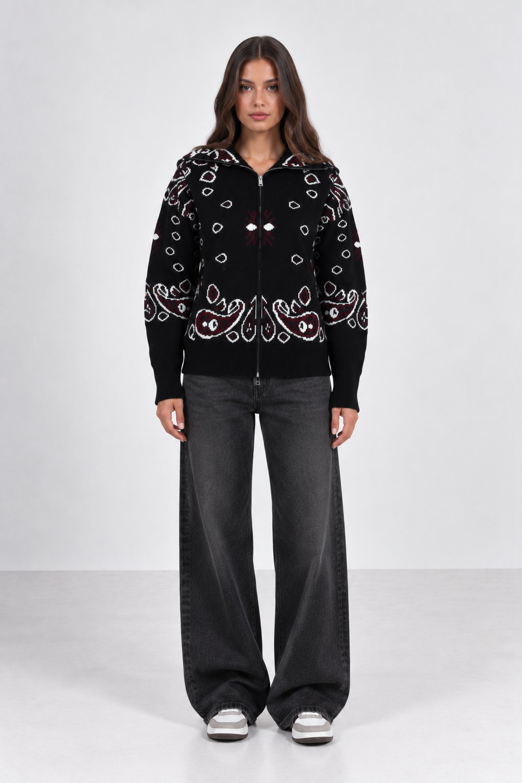 Aria Paisley Knit Jacket