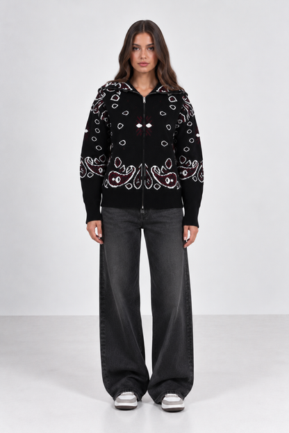 Aria Paisley Knit Jacket
