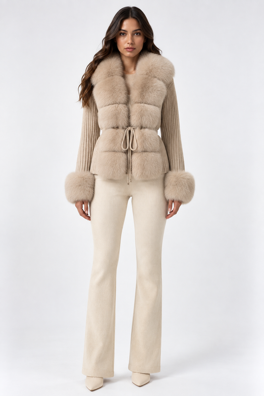 Leonie Fur Trim Cardigan