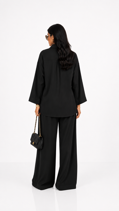 Lyra Black Two Piece Lounge Set
