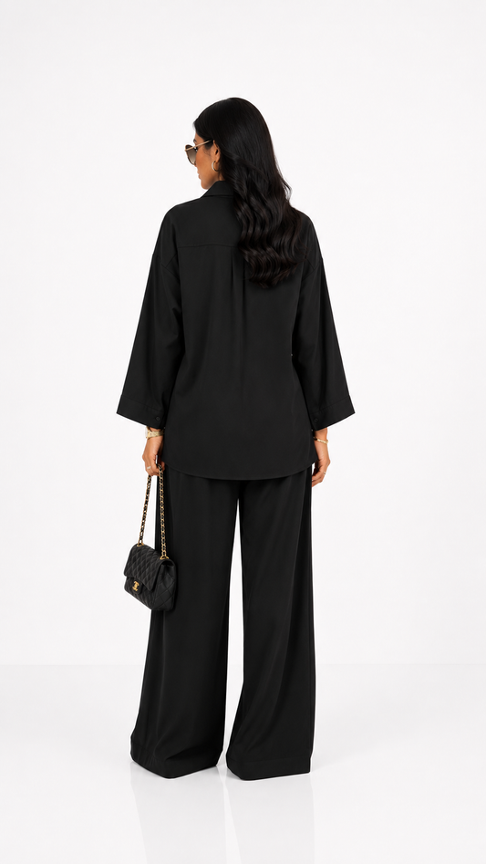 Lyra Black Two Piece Lounge Set