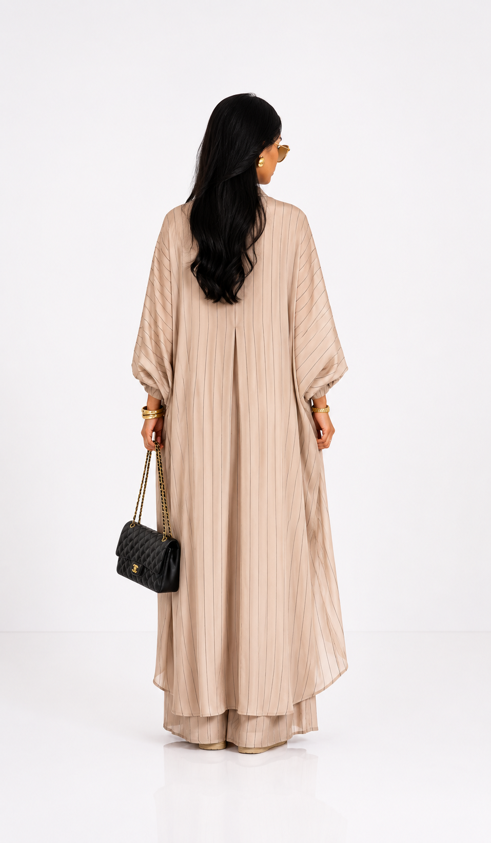 Talia Beige Striped Co-Ord Set