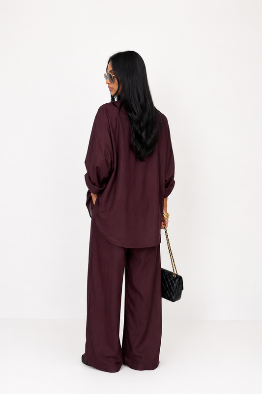 Maya Burgundy Lounge Set