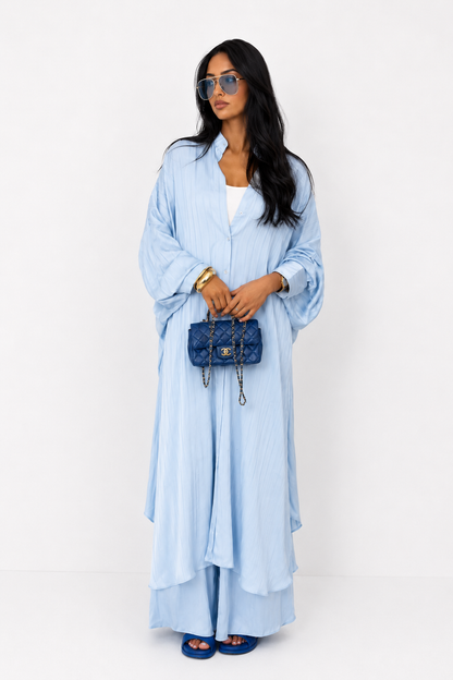 Aurea Baby Blue Oversized Two Piece Set