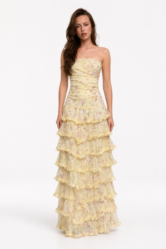 Kaia Floral Ruffle Dress
