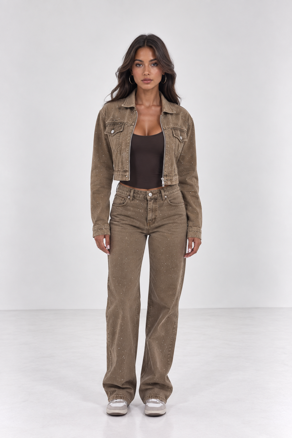 Zaria Sparkle Denim Set