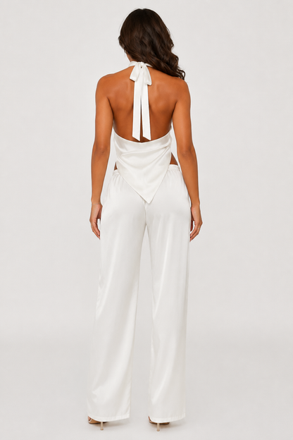 Elina Satin Two-Piece Set