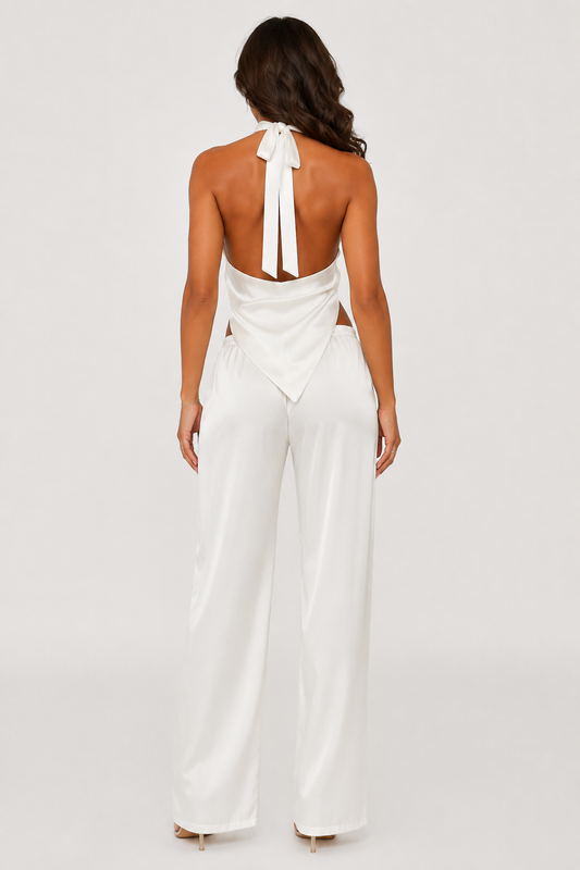 Elina Satin Two-Piece Set