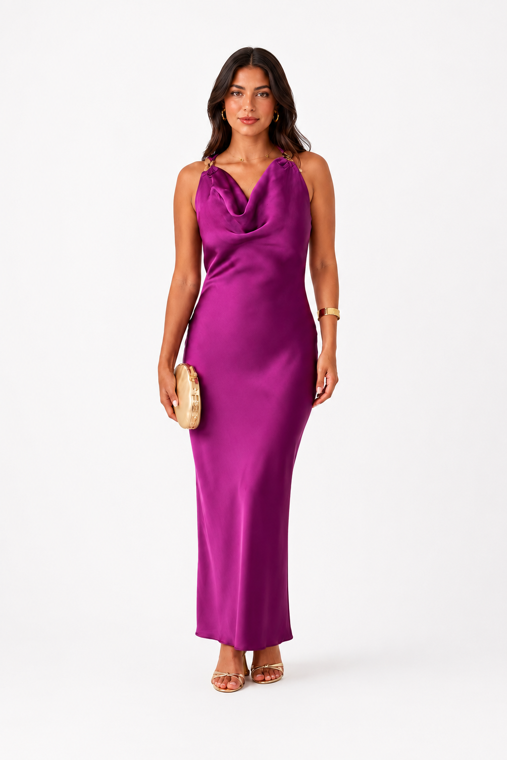Celia Satin Maxi Dress