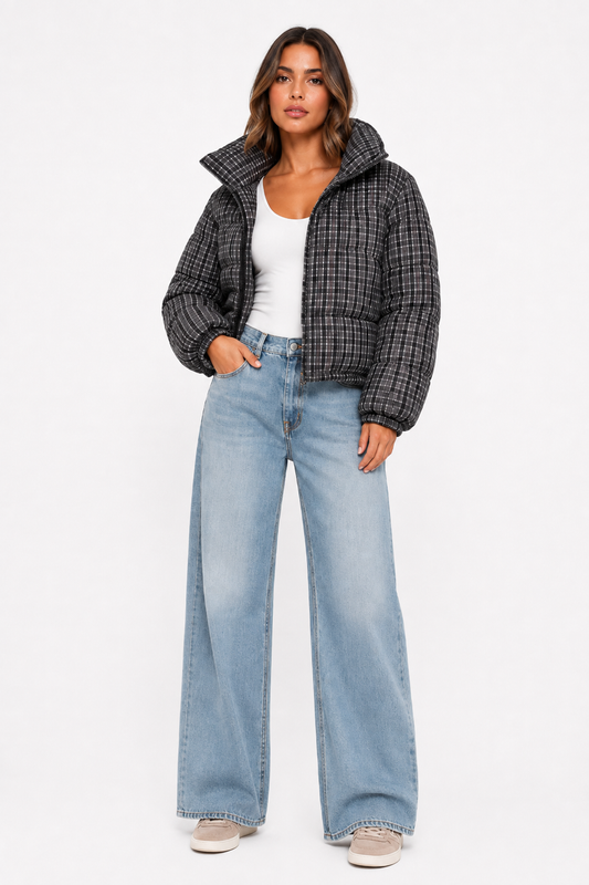 Maris Check Puffer Jacket
