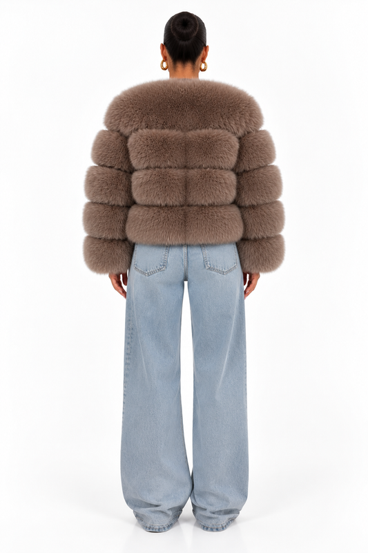 Nola Mocha Cloud Fur Jacket