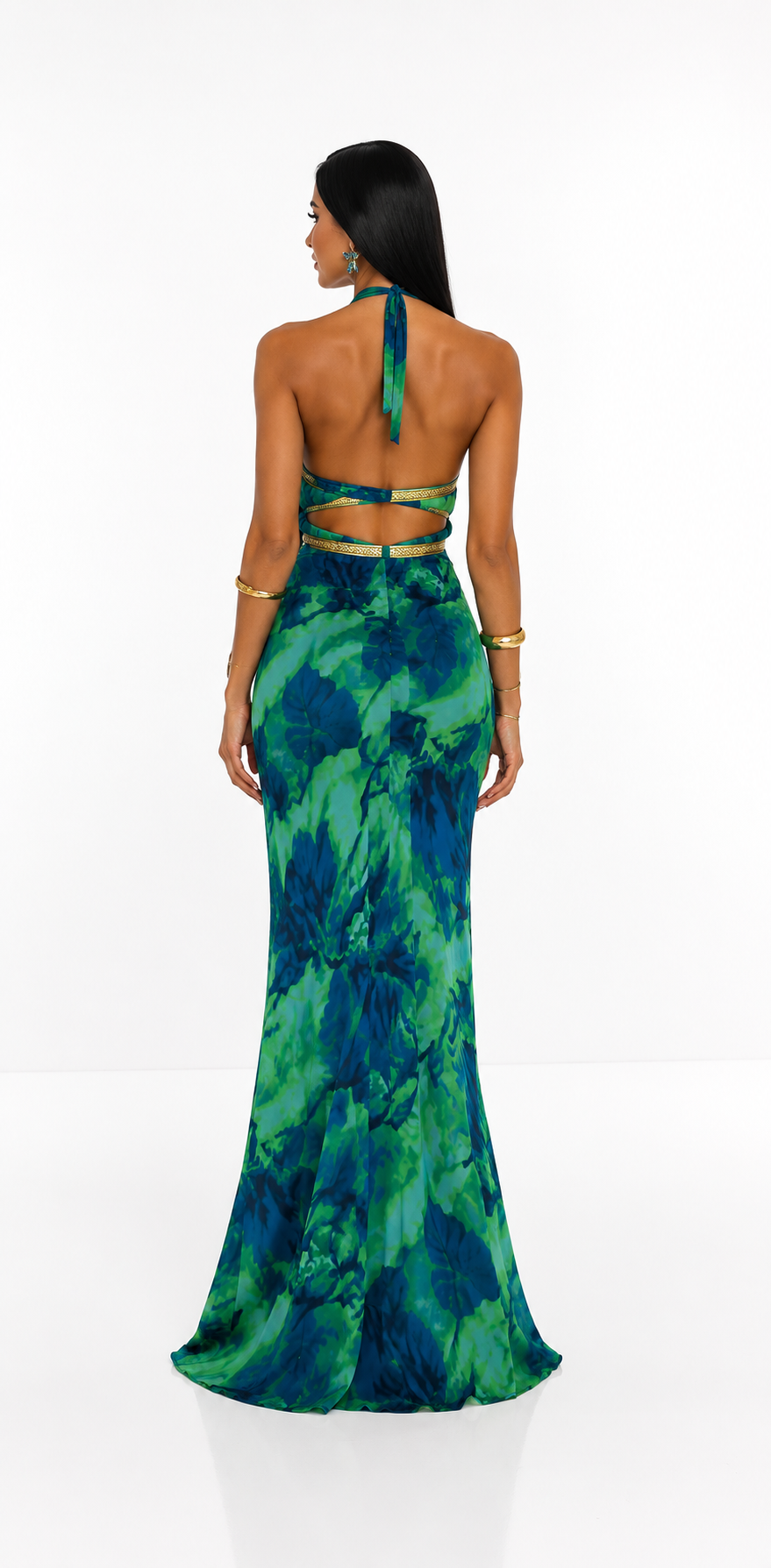 Marlowe Emerald Halter Maxi Dress