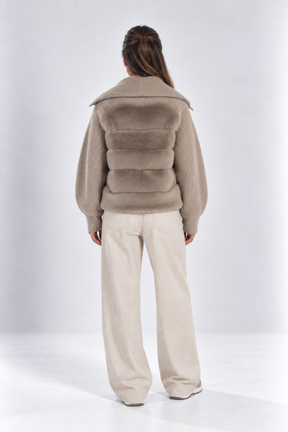 Alina Knit Fur Jacket