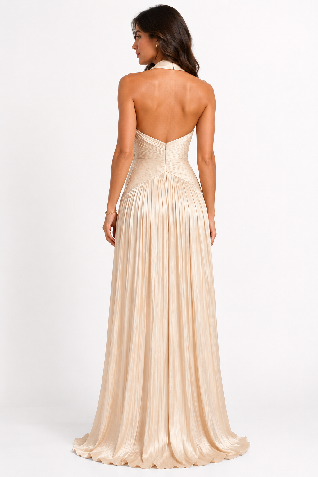 Noura Champagne Maxi Dress